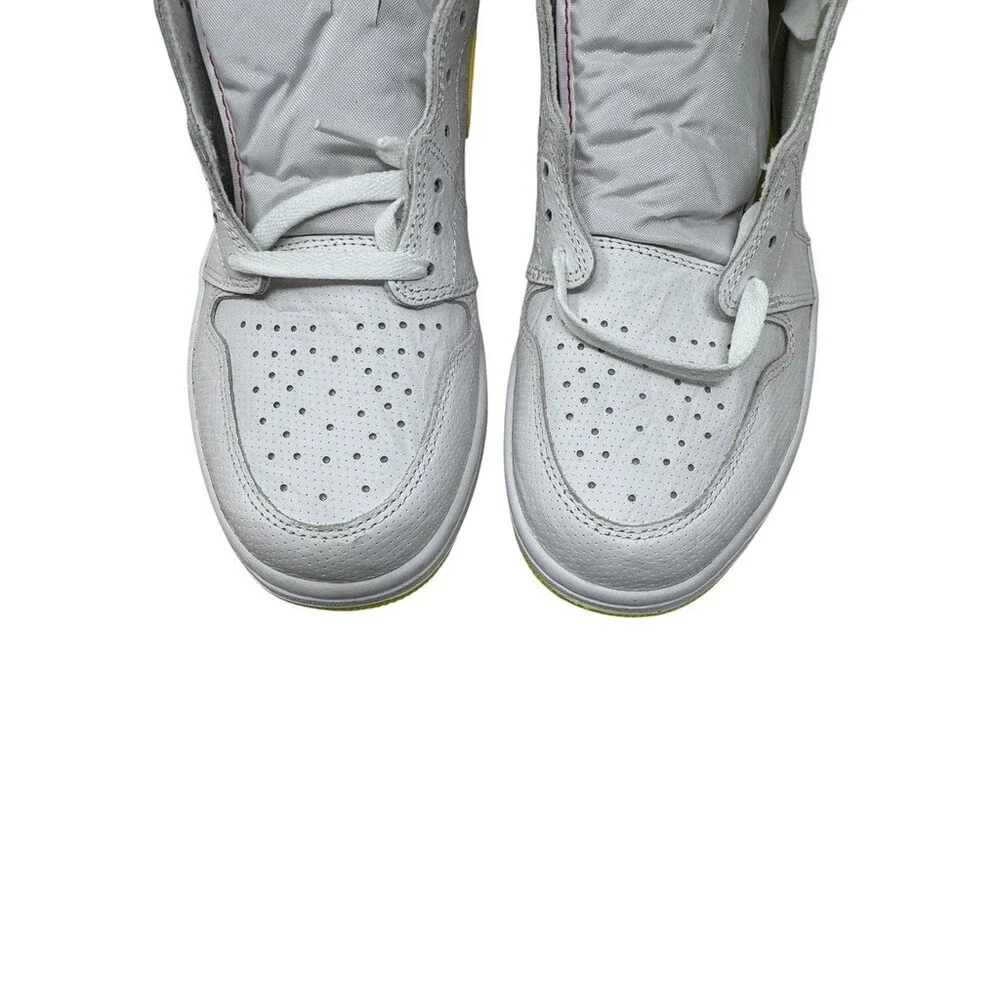 Nike Air Jordan 1 High First Class Flight 555088-170 White Yellow Men 11 sneaker